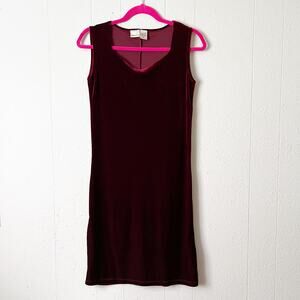 Vintage Stephanie Parks Womens Dress Medium Velvet Y2K 90s Dark Fairy Grunge